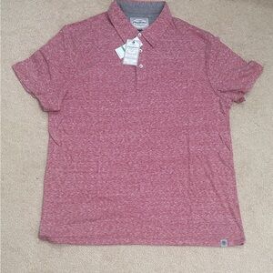 Flag & Anthem Red Heathered Polo Shirt | Size L | NWT